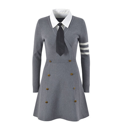 Thom Browne 2026SS Women's Wool Dress | Elegant Knit Dress