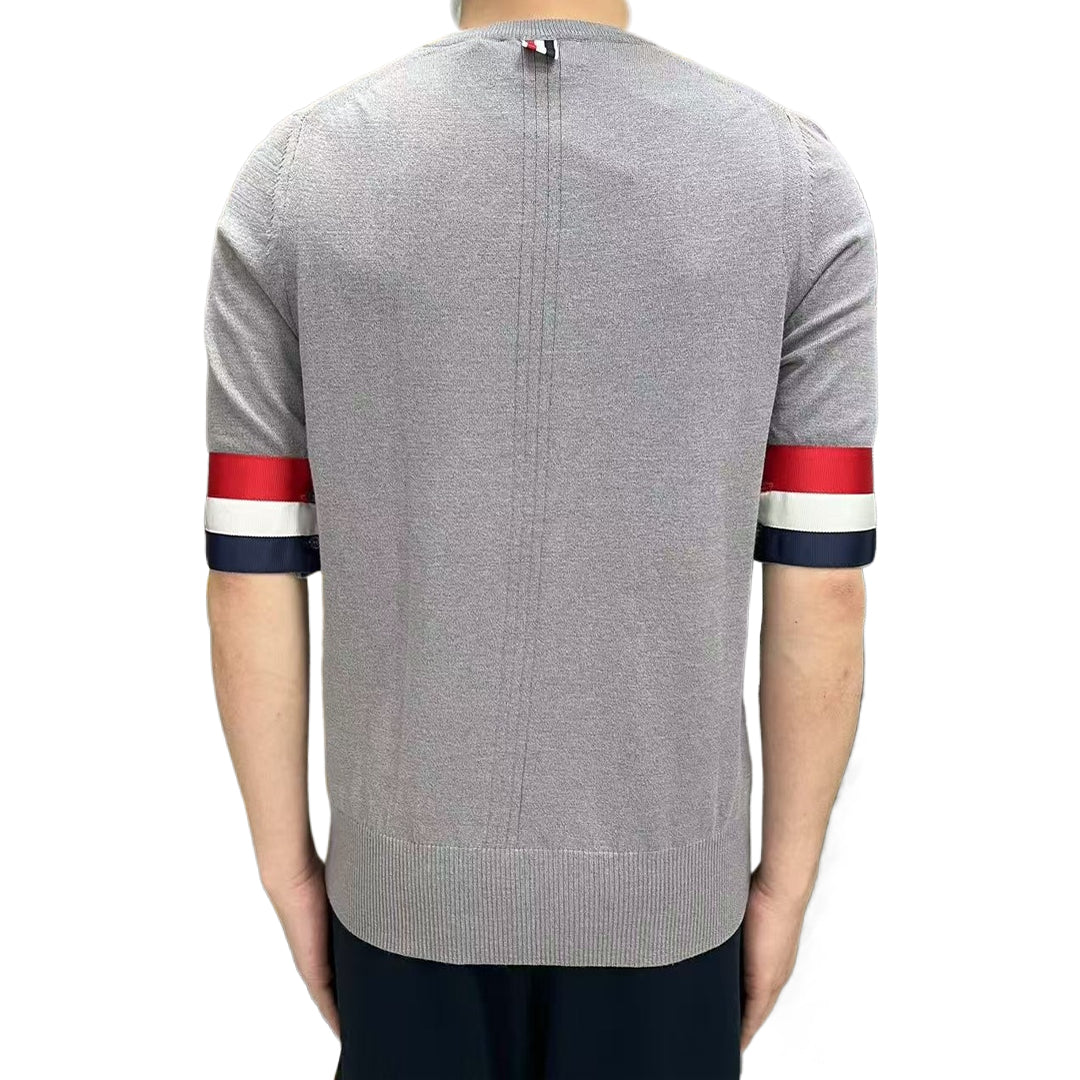 Red, white and blue cuffs T-shirt THOM TREND