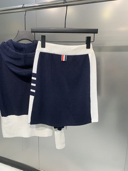 Thom Browne Threaded three-bar skirt suit