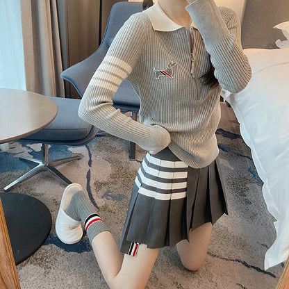 Thom Browne Knitted Polo Shirt