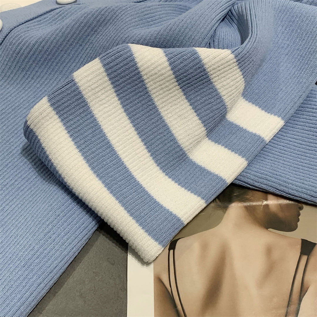 Sexy faux two-piece knitted cardigan THOM TREND