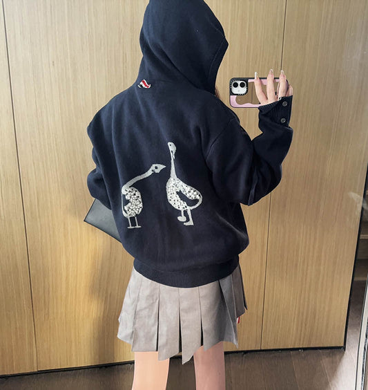 2025SS  Twin Bird Zip-Up Hoodie THOM TREND