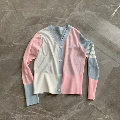 Striped V-neck long sleeves（副本） THOM TREND