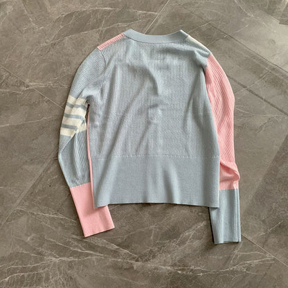 Striped V-neck long sleeves（副本） THOM TREND