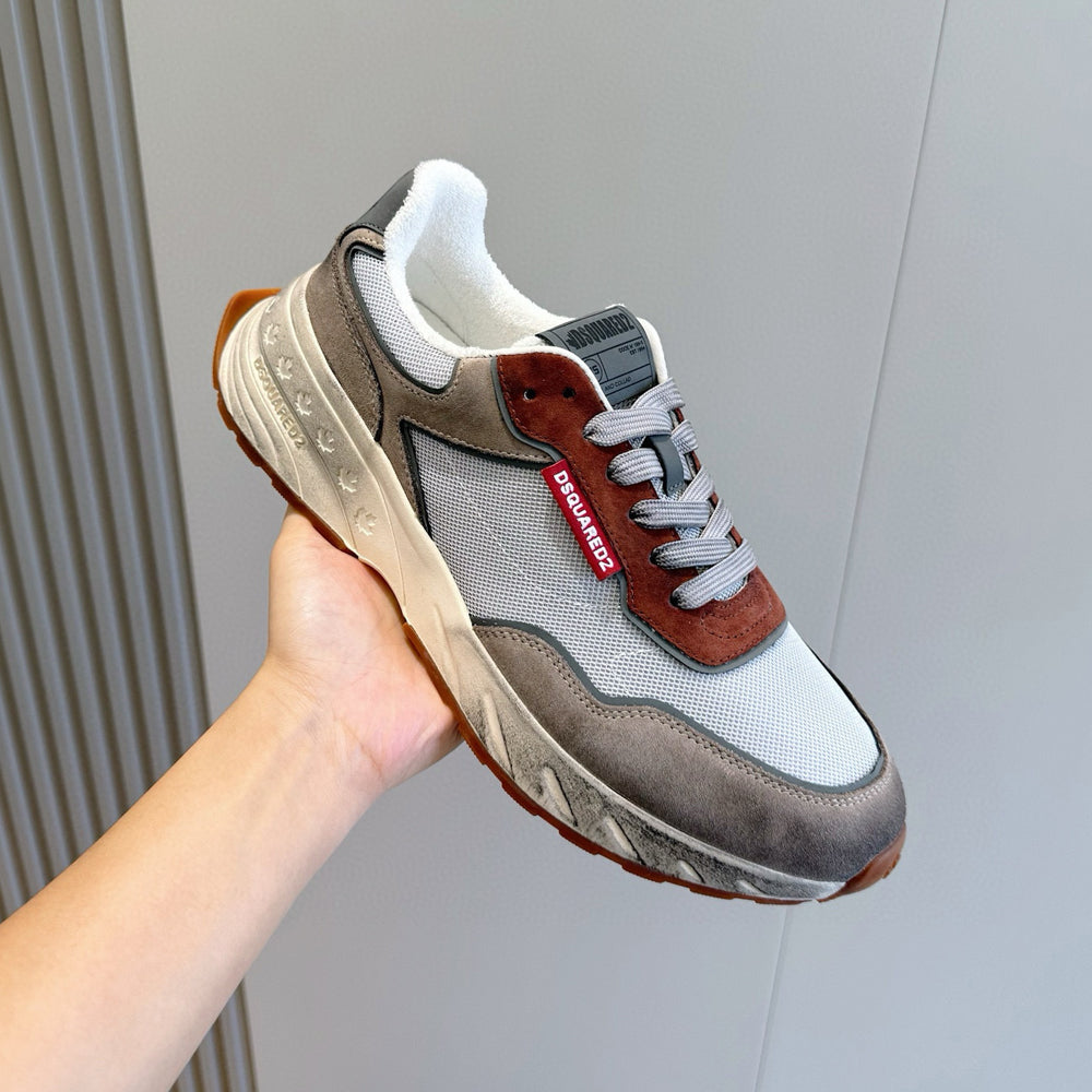 DSQ2 2026 Men's shoe Leather sneakers