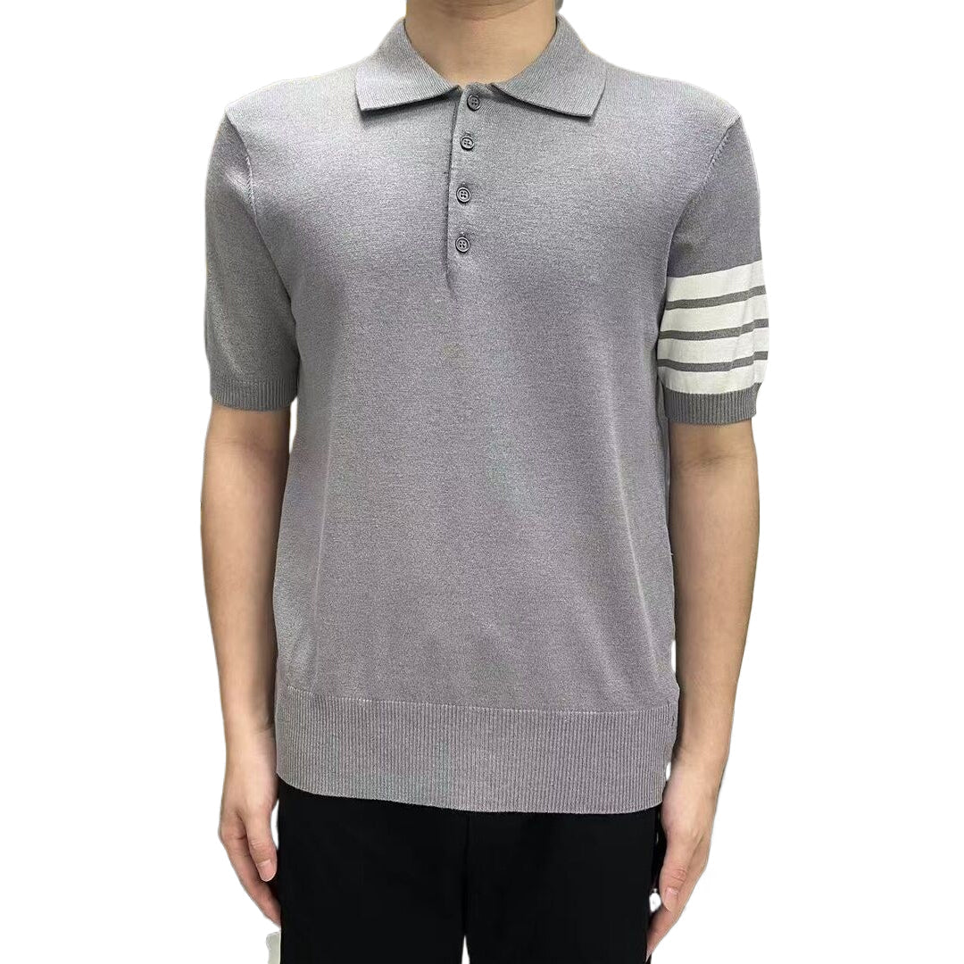2025 SS  Men's sailboat embroidered POLO short sleeve THOM TREND