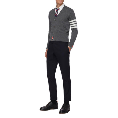 Thom Browne Classic Four-Bar Stripe Cardigan Sweater