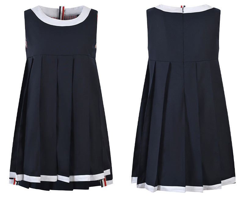 Women's Sleeveless Pleated Vest Dress
