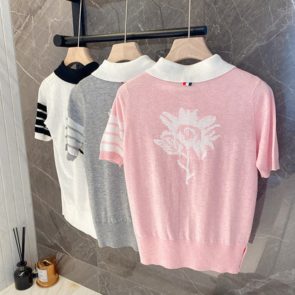 Thom Browne Flower sweater T-shirt