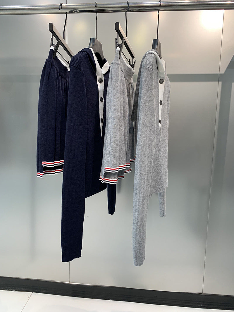 Women's four-stripe POLO collar dress（复制） THOM TREND