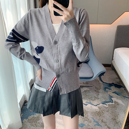 Dog V-neck sweater with back（副本） THOM TREND