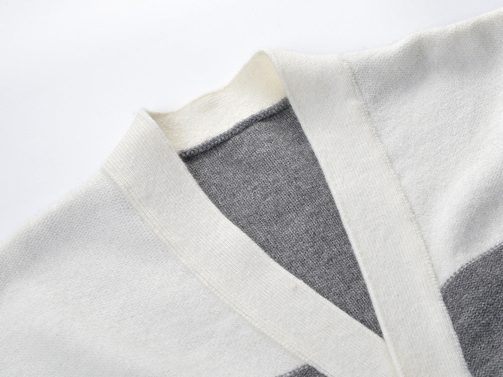 Thom Browne Contrast color knitted cardigan