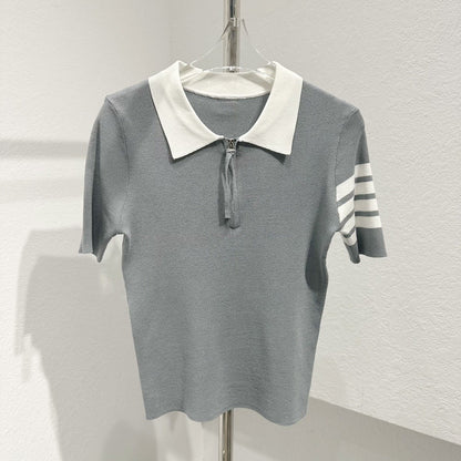 Thom Browne Women's Polo Collar Short-Sleeved Sweate