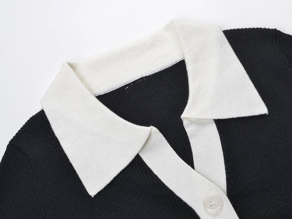 Thom Browne Women's Contrast Lapel Cardigan