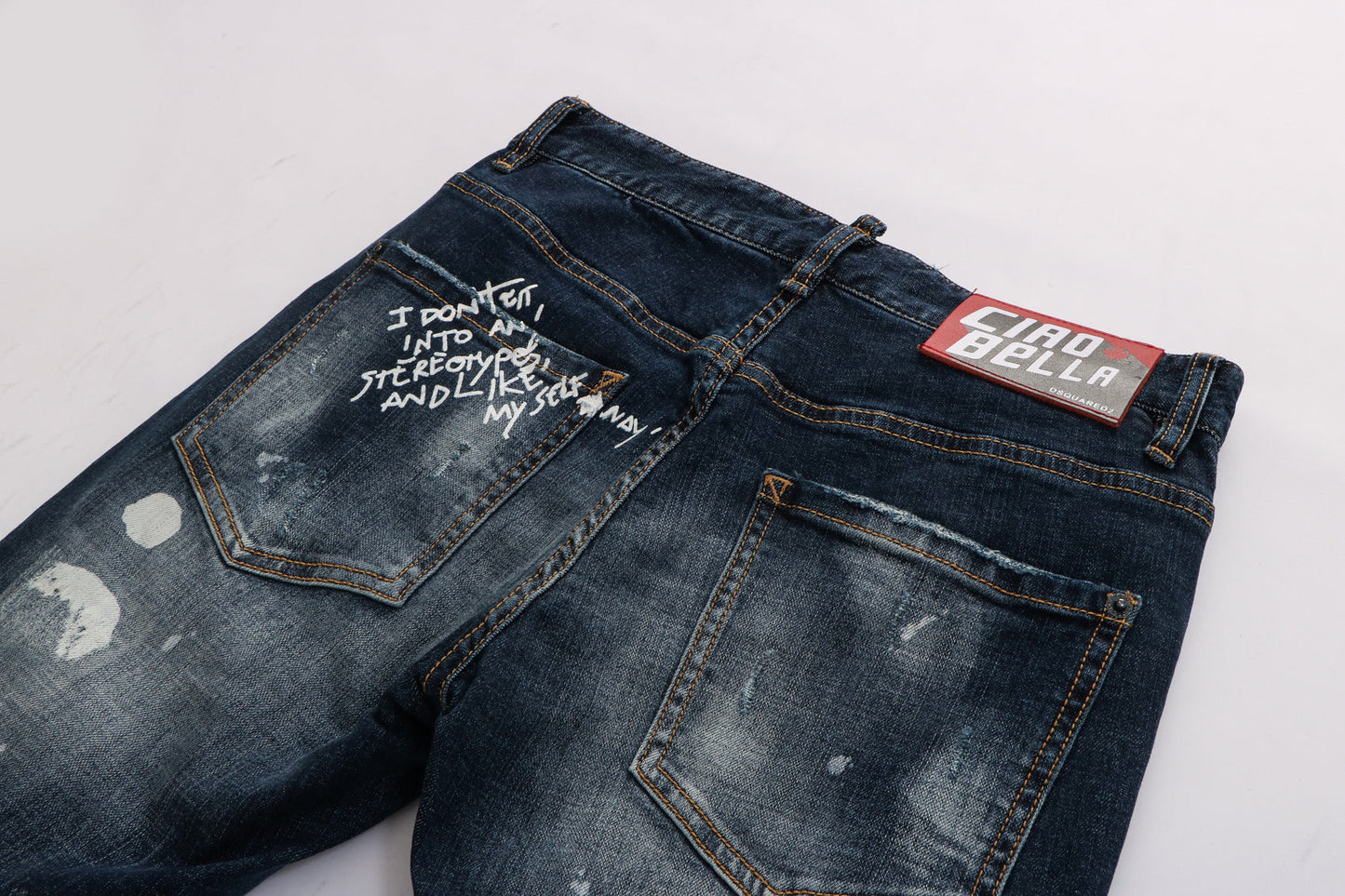 New-DSQ2 Blue Ripped Jeans