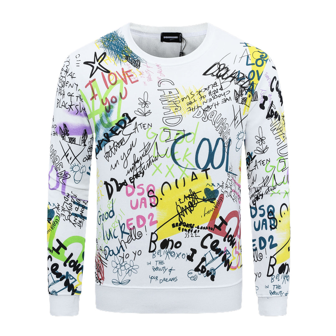 New-D2 2025SS Print Hoodie