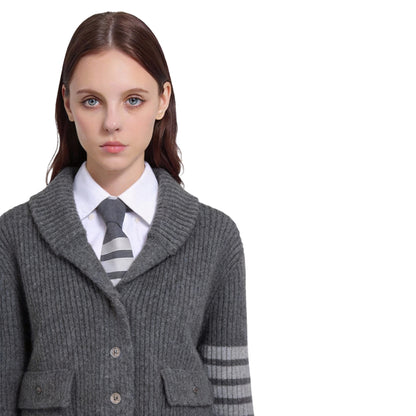 2025SS Feather intarsia cardigan