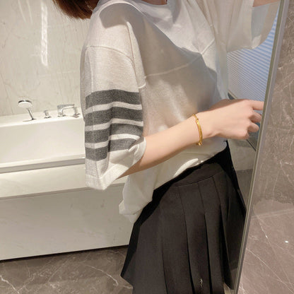 Thom Browne Round neck loose T-shirt