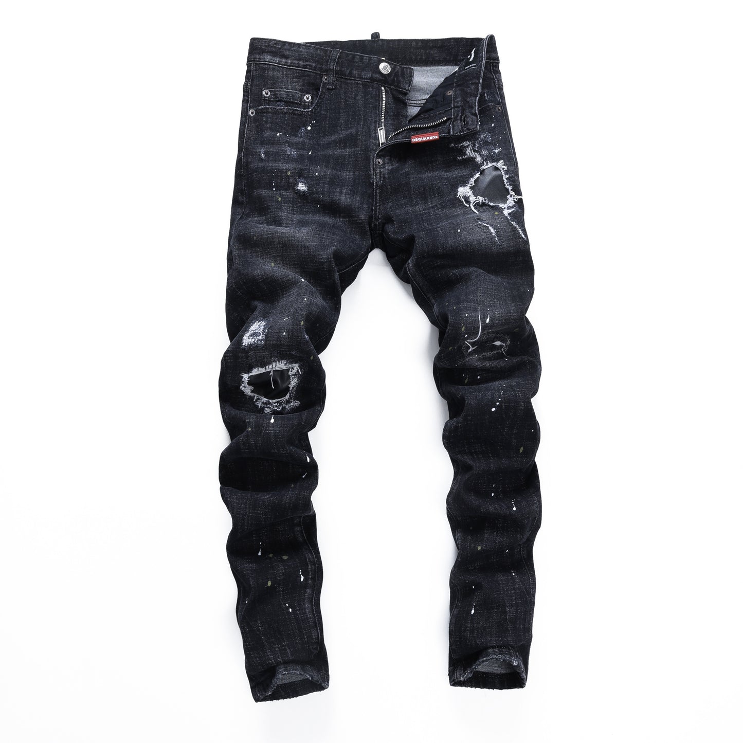 DSQ2 Maple leaf Hole Badge Jeans