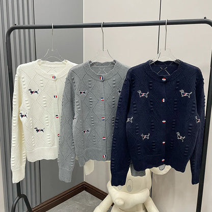 2025SS Puppy Wavy Diamond Cardigan THOM TREND