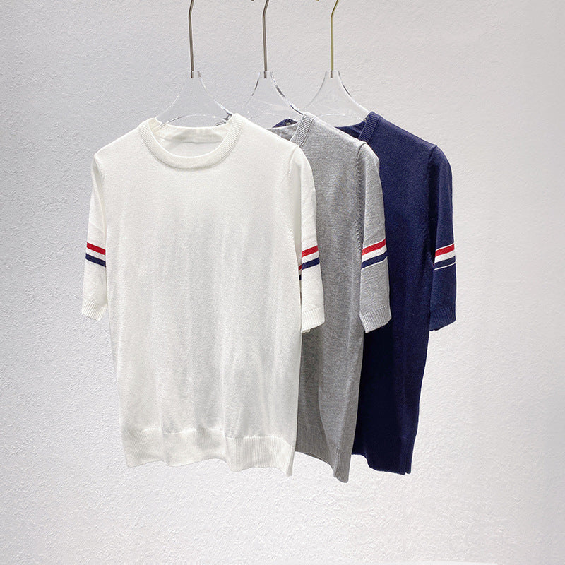 Thom Browne stripe short sleeve T-shirt