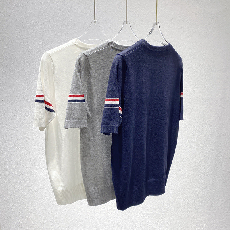 Thom Browne stripe short sleeve T-shirt