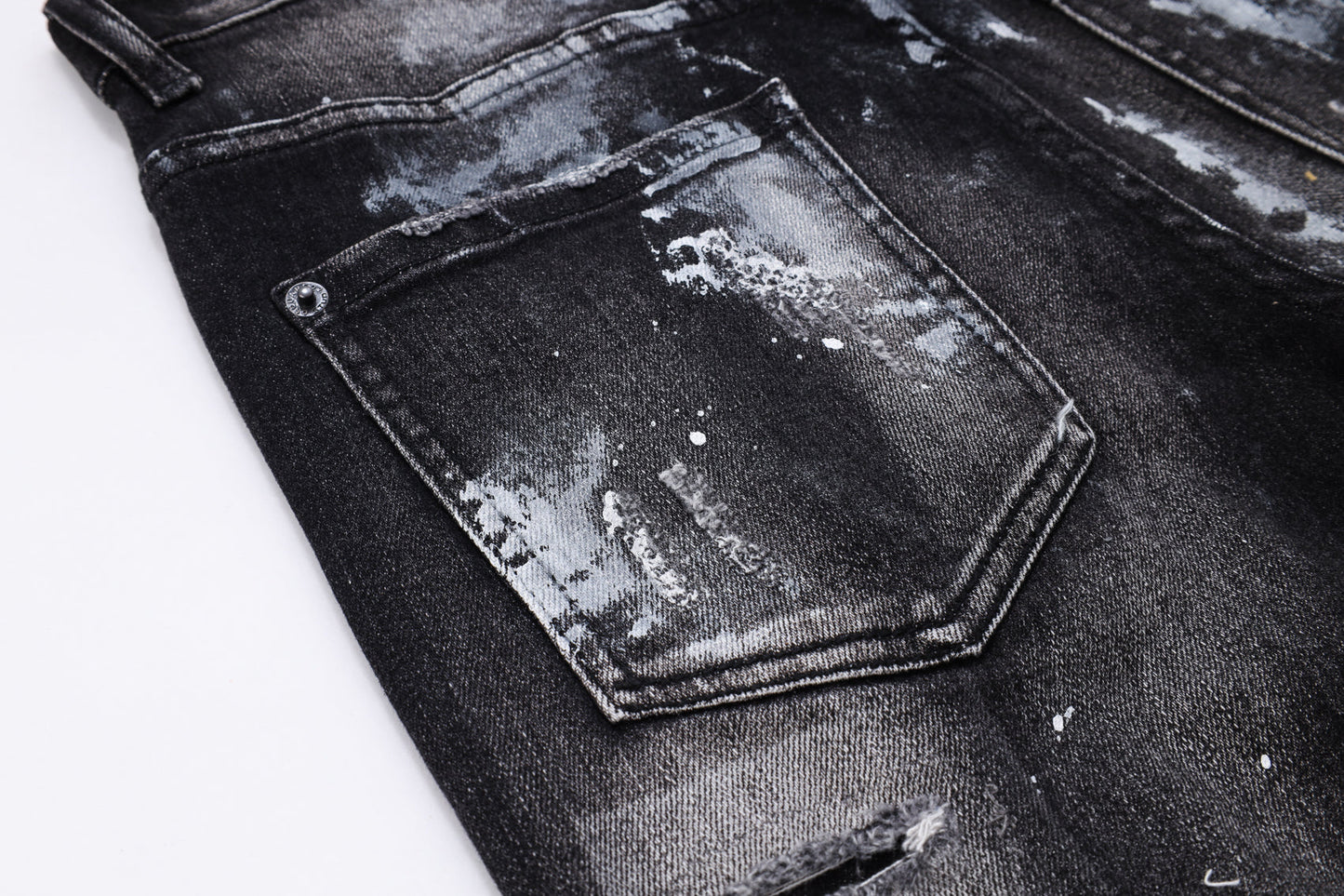 New-DSQ2 2025ss Ripped Black Jeans
