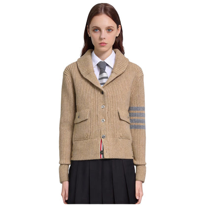 2025SS Feather intarsia cardigan