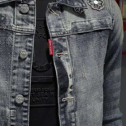 New-DSQ2 Distressed Denim Jacket