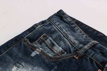 New-DSQ2 Blue Ripped Jeans