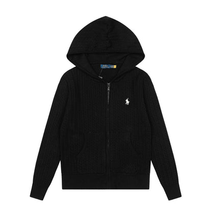 Ralph Lauren Women‘s Cable Knit Cotton Hoodie Jacket