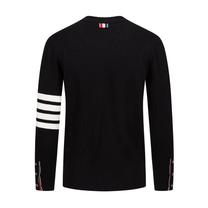 Thom Browne Classic Four-Bar Stripe Cardigan Sweater