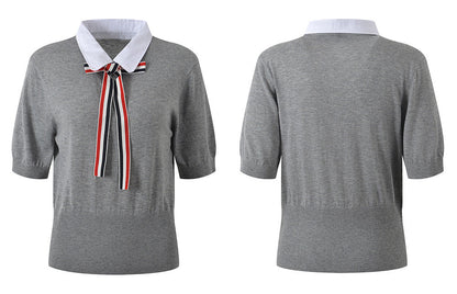 Women's Knitted Wool POLO Shirt THOM TREND