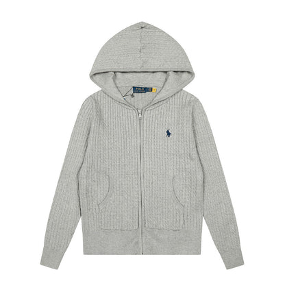 Ralph Lauren Women‘s Cable Knit Cotton Hoodie Jacket