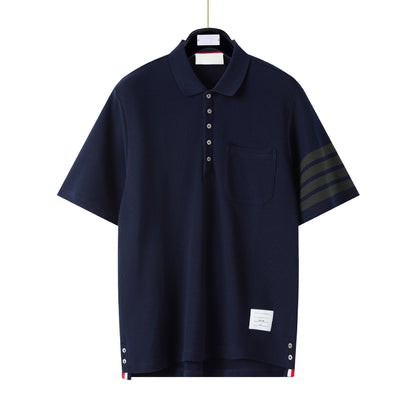 Thom Browne Men's Signature Tricolor Stripe T-Shirt
