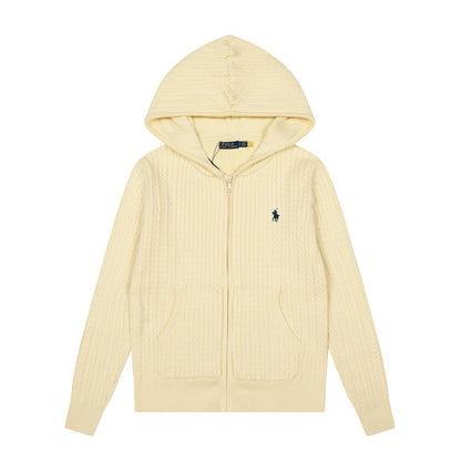 Ralph Lauren Women‘s Cable Knit Cotton Hoodie Jacket