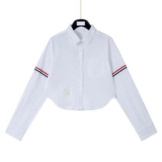 Women's waist-baring shirt