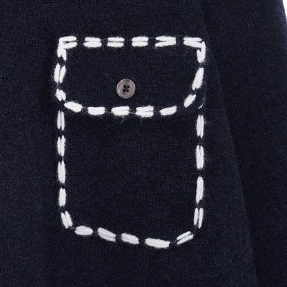 Thom Browne Men's Four-Bar Wool Coat