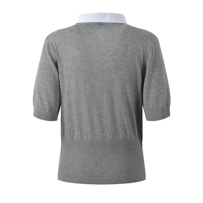 Women's Knitted Wool POLO Shirt THOM TREND