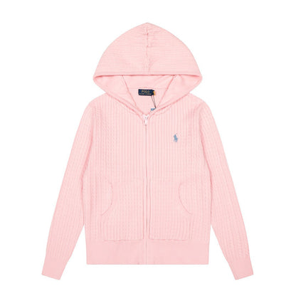 Ralph Lauren Women‘s Cable Knit Cotton Hoodie Jacket