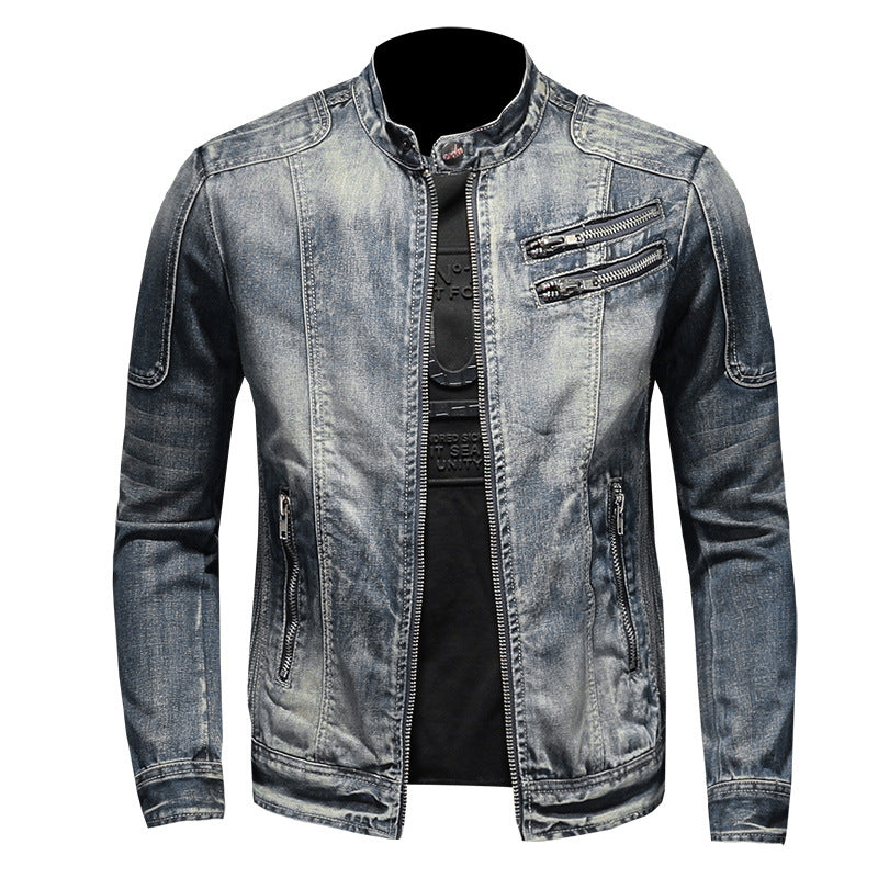New D2 Distressed Denim Jacket