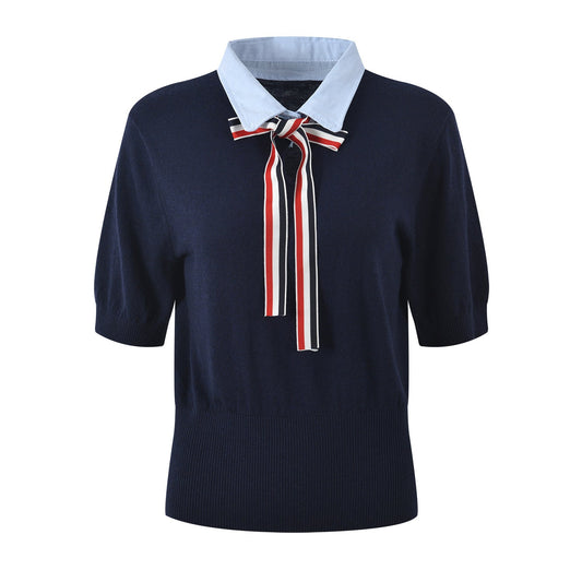 Women's Knitted Wool POLO Shirt THOM TREND