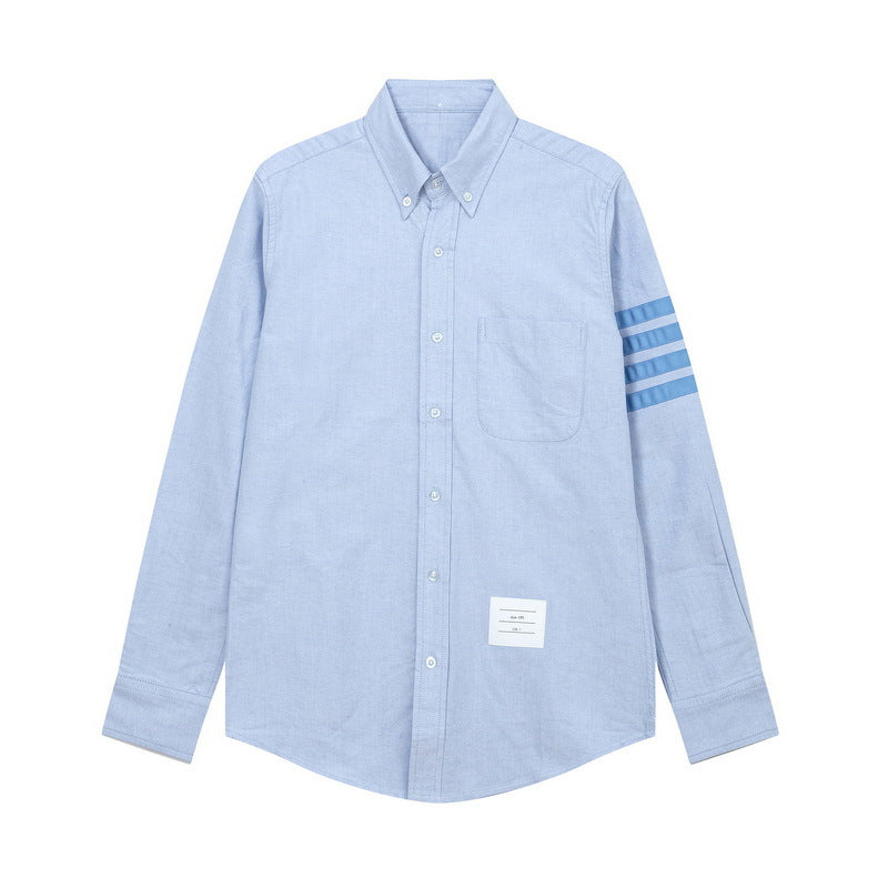 Double Sleeve Patches Contrast Shirt（副本） THOM TREND