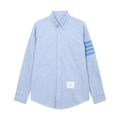 Double Sleeve Patches Contrast Shirt（副本） THOM TREND