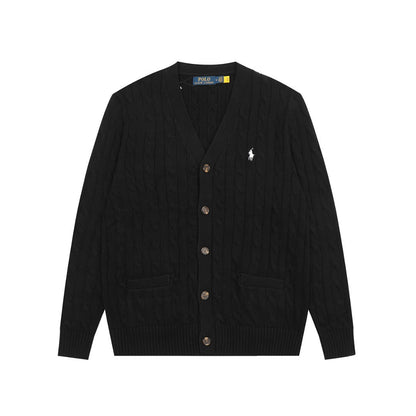 Ralph Lauren Unisex V-neck Cable Knit Cardigan