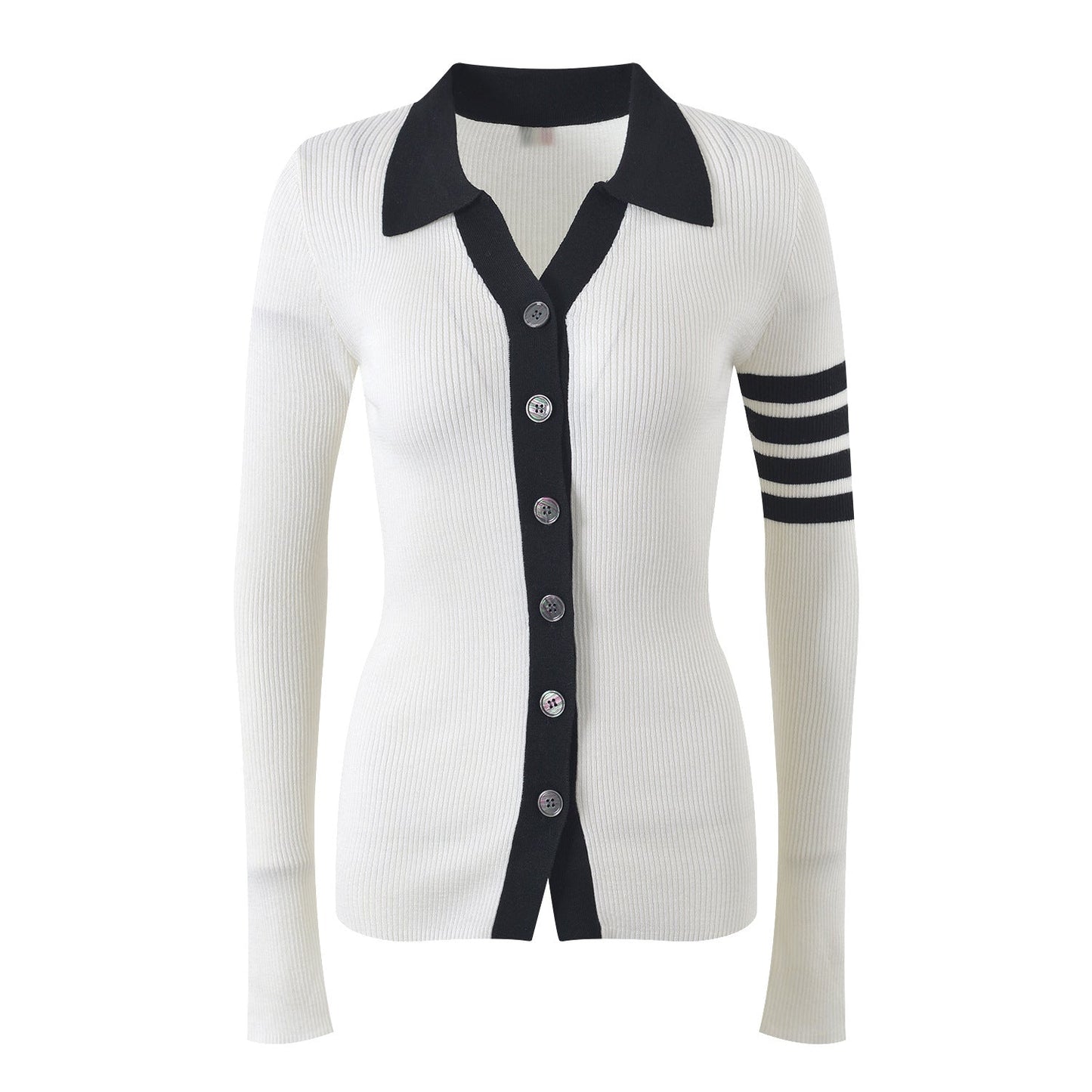 Thom Browne Women's Contrast Lapel Cardigan