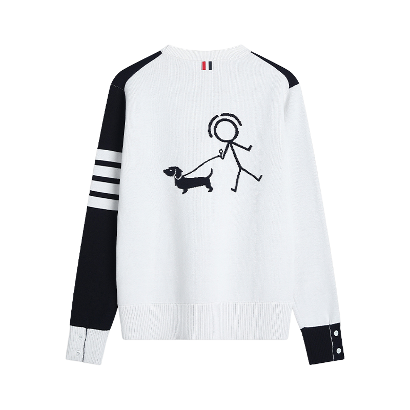 Unisex Stickman Dog Walking Sweater THOM TREND