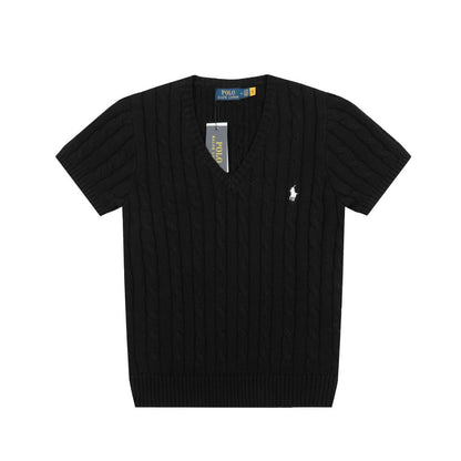 Ralph Lauren Women‘s V-neck Knit T-shirt