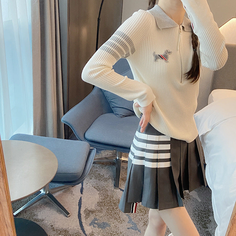 Thom Browne Knitted Polo Shirt