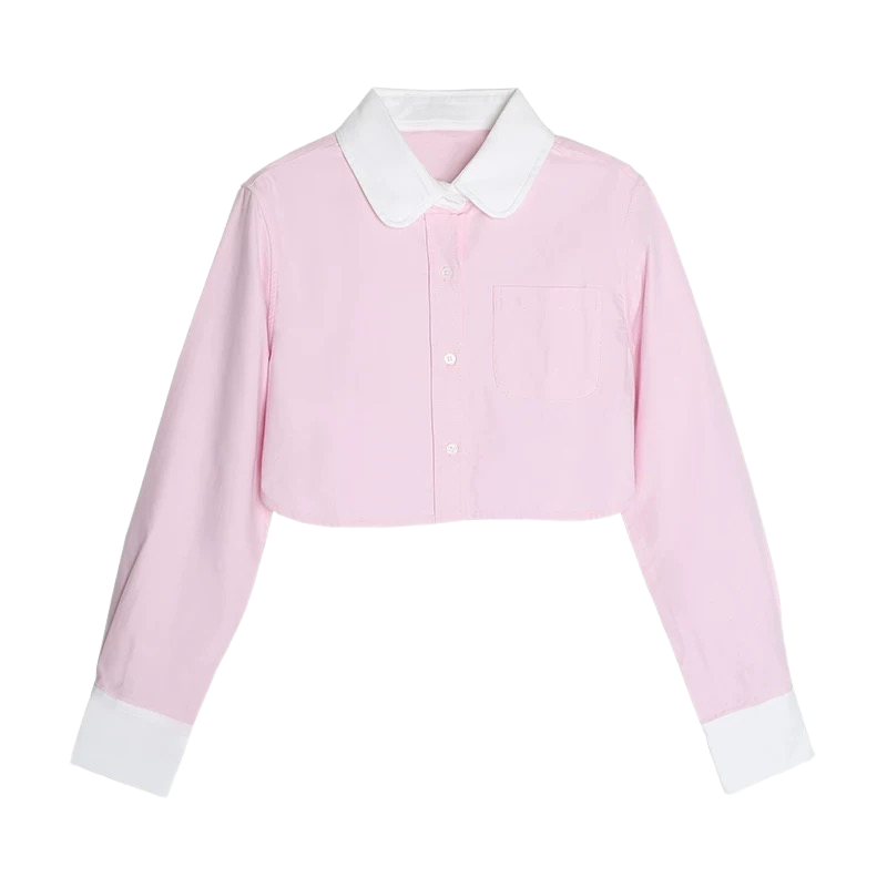 2025SSS Women's belly button-down shirt THOM TREND